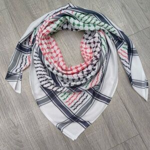 Coloured Palestine keffiyeh scarf / Shemagh